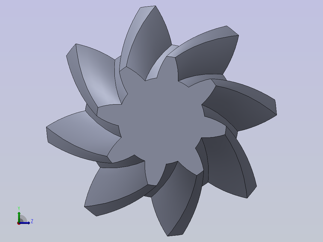 带轴螺旋锥齿轮左视图