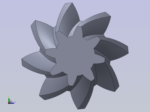 带轴螺旋锥齿轮左视缩略图