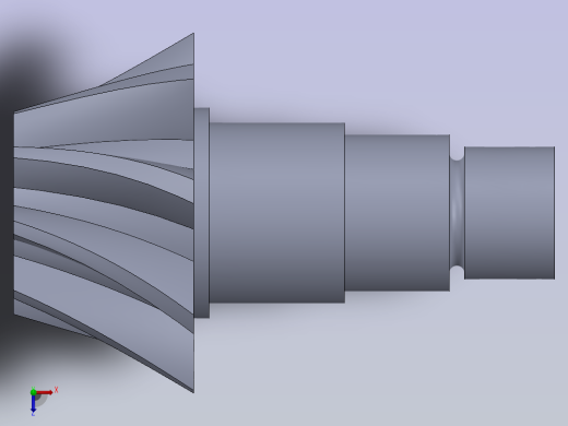 带轴螺旋锥齿轮俯视缩略图