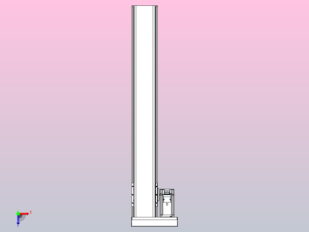 日规模组半封闭丝杆TPA-HNR-110D-1610C-L700-MR-Y-P40-N3俯视图