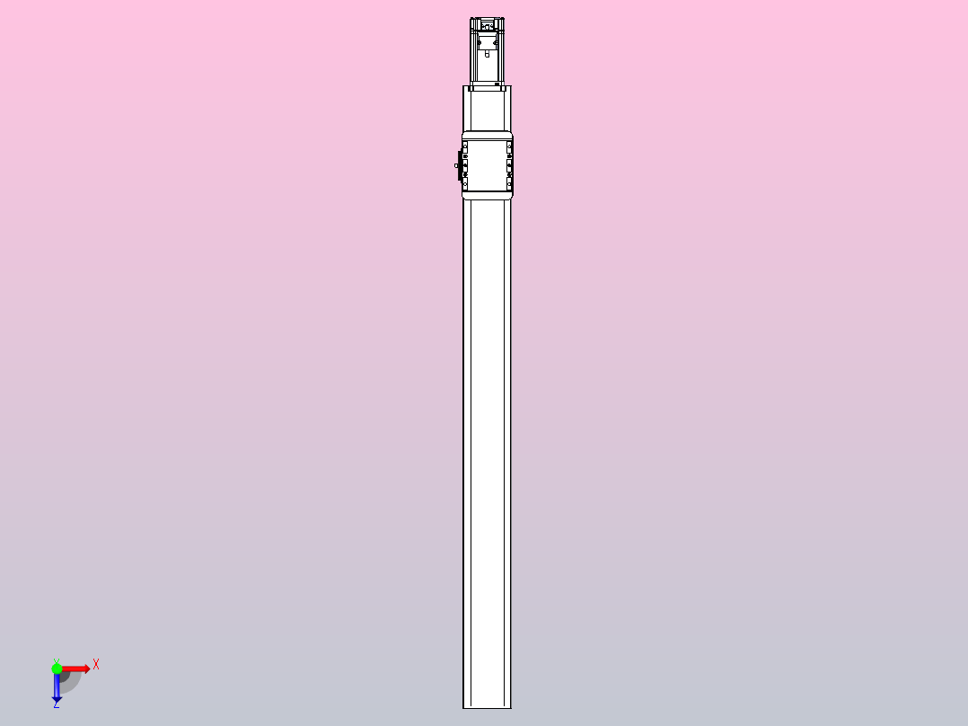 滚珠丝杠直线轴带导轨全封闭TPA-HCR-85D-1610C-L850-M-Y-P20-N3俯视图