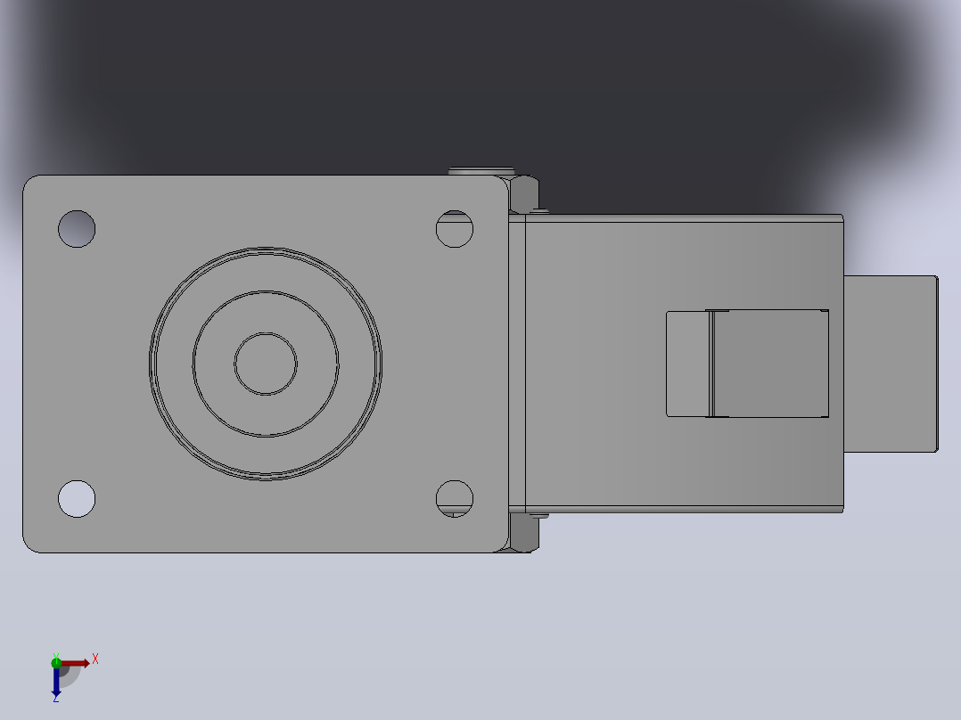 Z01-01B-125-304B普通工业轮[Z01-01B-200-304B]脚轮俯视图