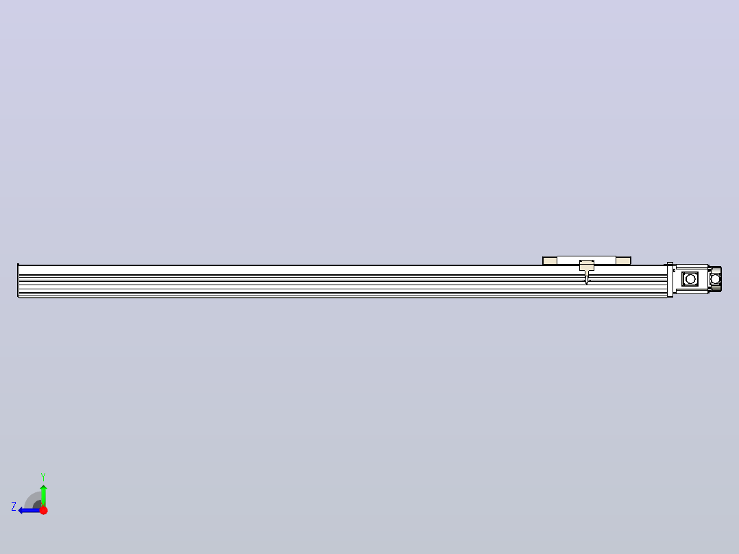 滚珠丝杠直线轴带导轨全封闭TPA-HCR-220D-3210C-L1750-M-C-P1K-N3右视图