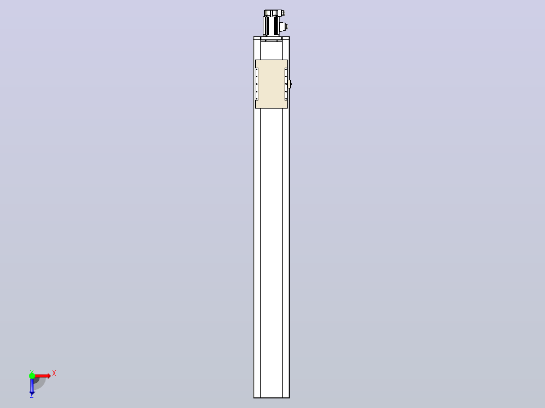 滚珠丝杠直线轴带导轨全封闭TPA-HCR-220D-3210C-L1750-M-C-P1K-N3俯视图