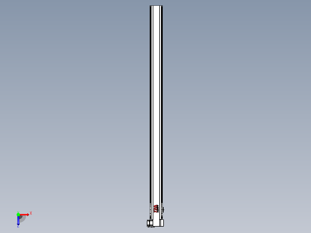 皮带直线轴半封闭可选导轨TPA-HNB-120D-110-L1800-RP-Y-P40-N3俯视图