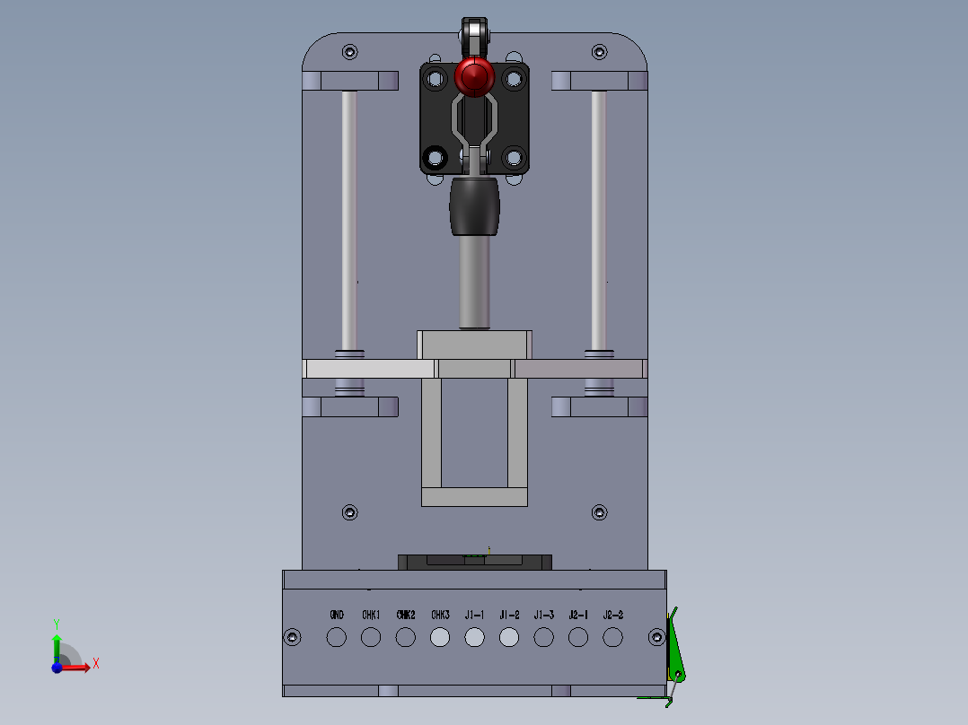 快速夹测试烧录治具前视图