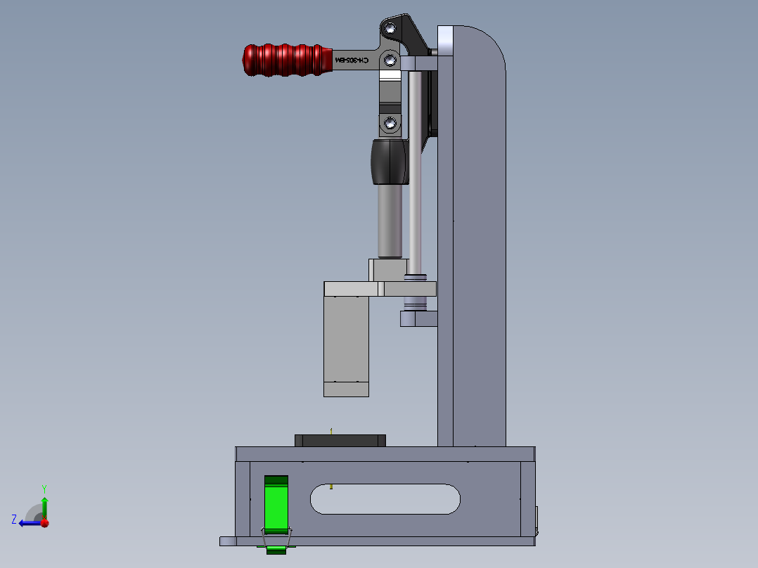快速夹测试烧录治具右视图