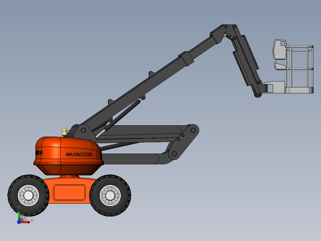 工程举升车sw16可编辑前视图