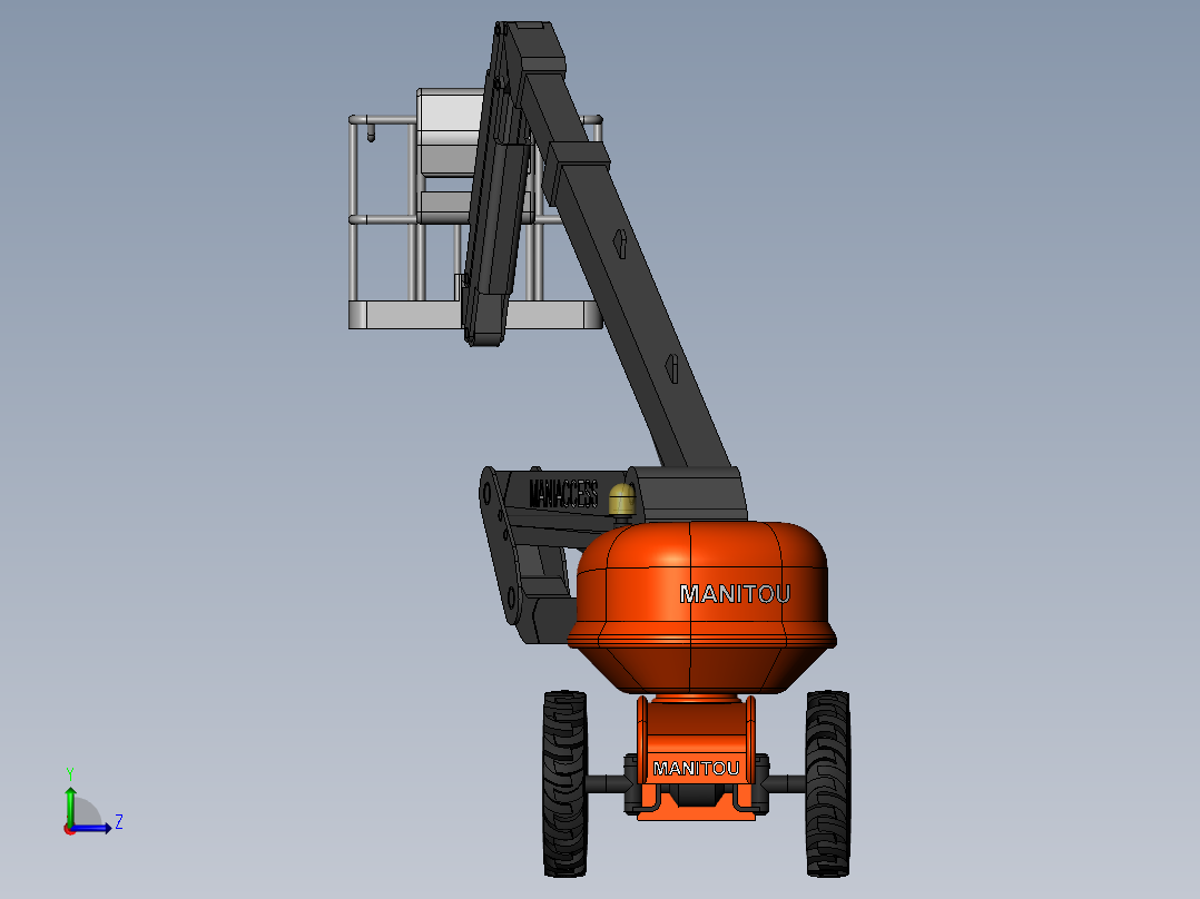 工程举升车sw16可编辑左视图