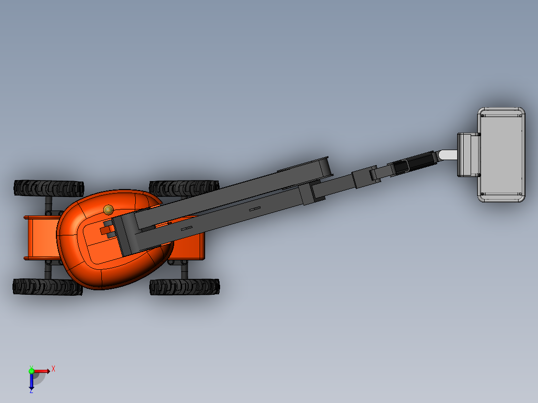工程举升车sw16可编辑俯视图