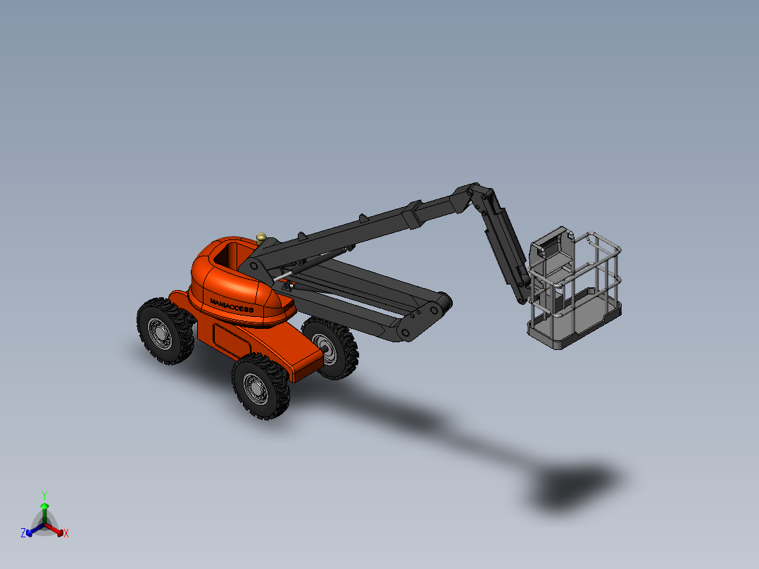 工程举升车sw16可编辑正等轴测图