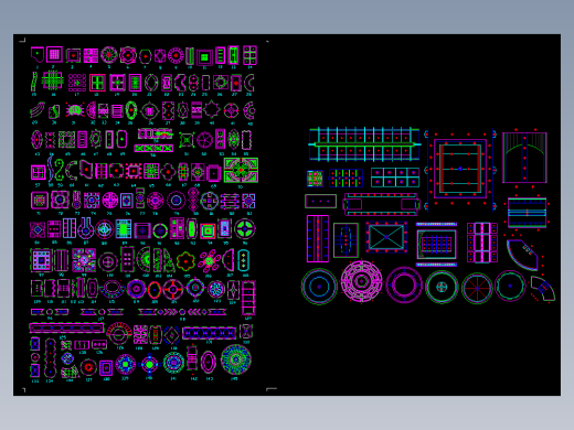 家居CAD图块-餐桌