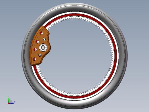 无轮毂自行车车圈左视缩略图