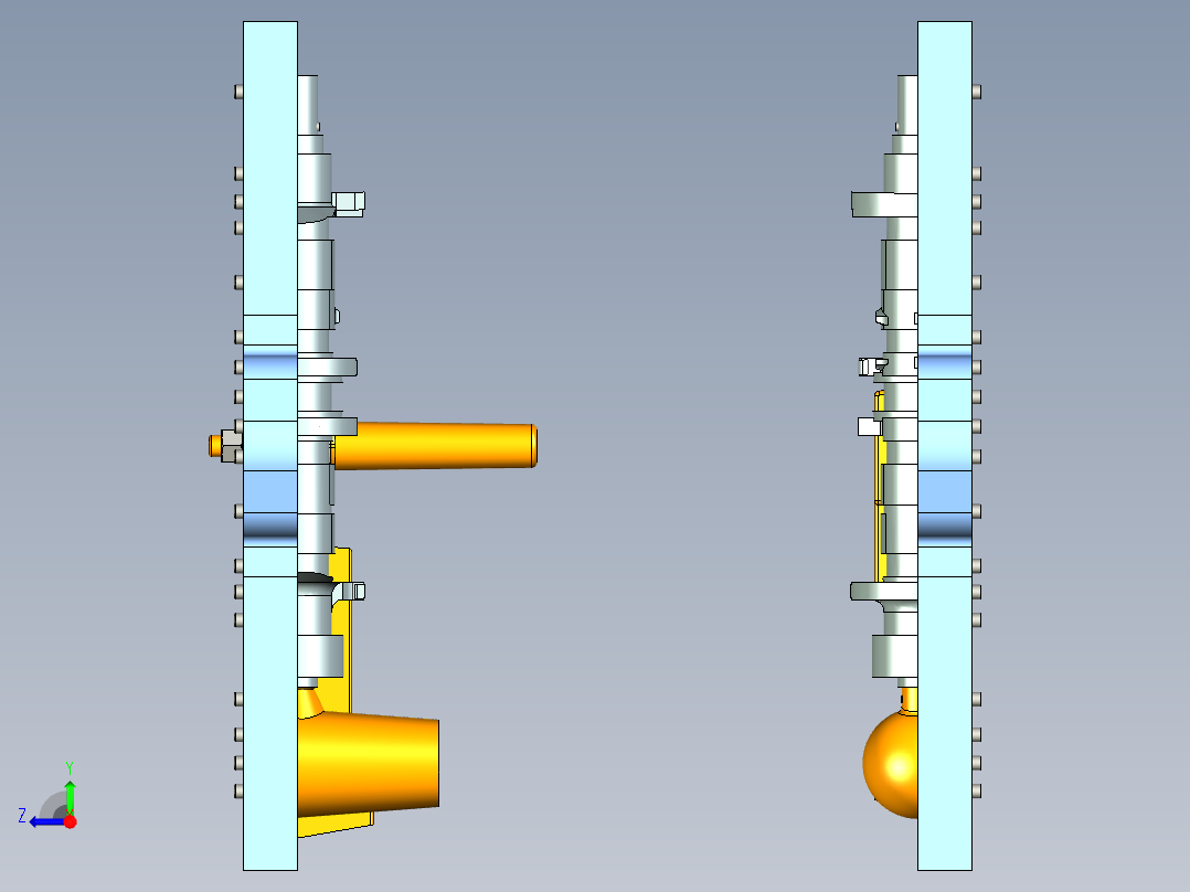 基于UG的EQ491曲轴铸模设计陈健右视图