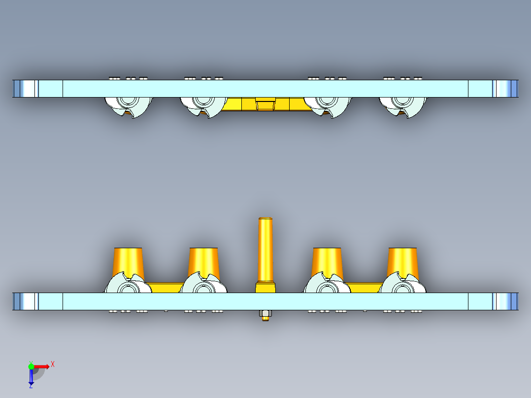 基于UG的EQ491曲轴铸模设计陈健俯视图