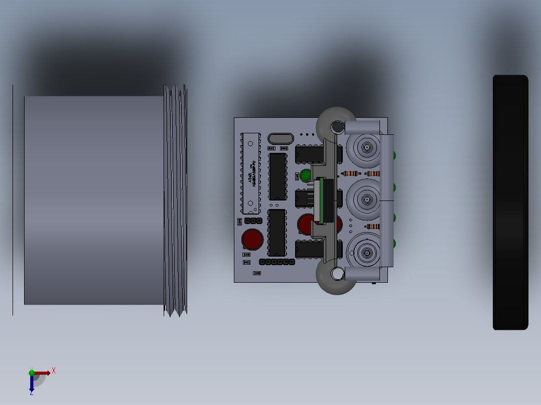 智能计数（轮）设计模型俯视图