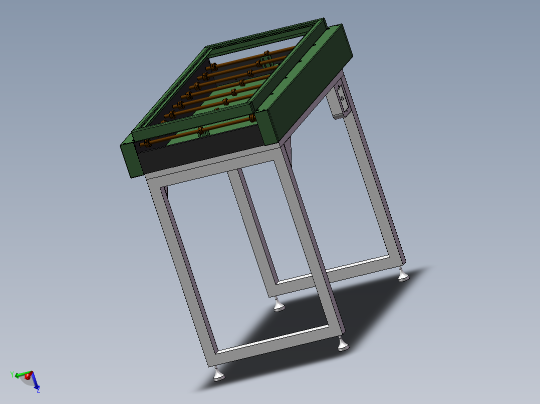 LCD玻璃传动流水线主视图