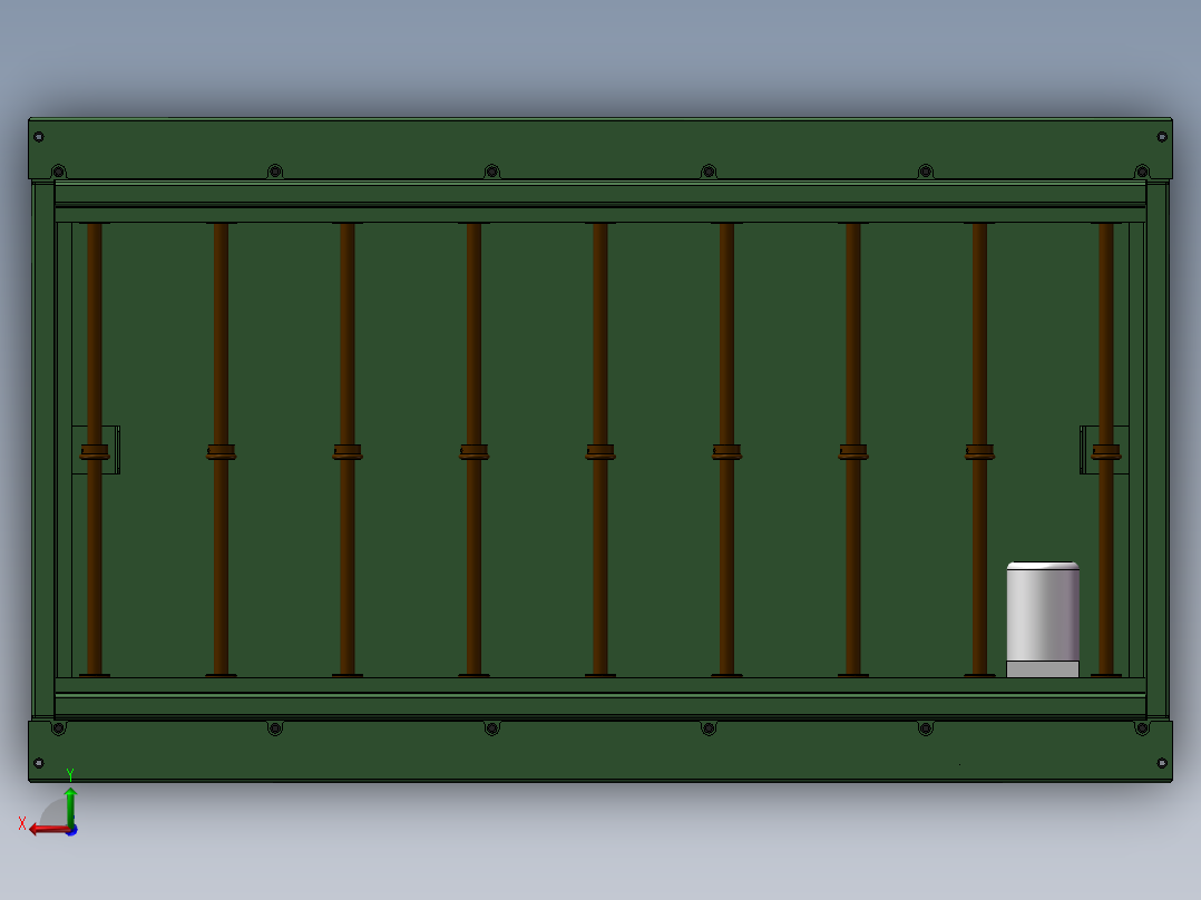 LCD玻璃传动流水线后视图