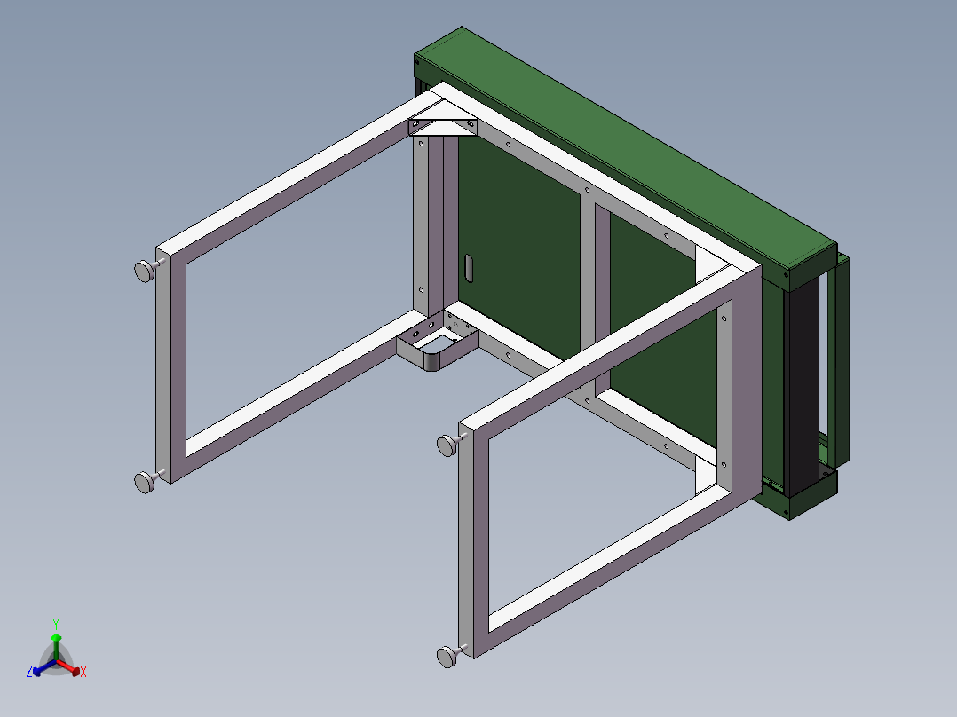 LCD玻璃传动流水线正等轴测图