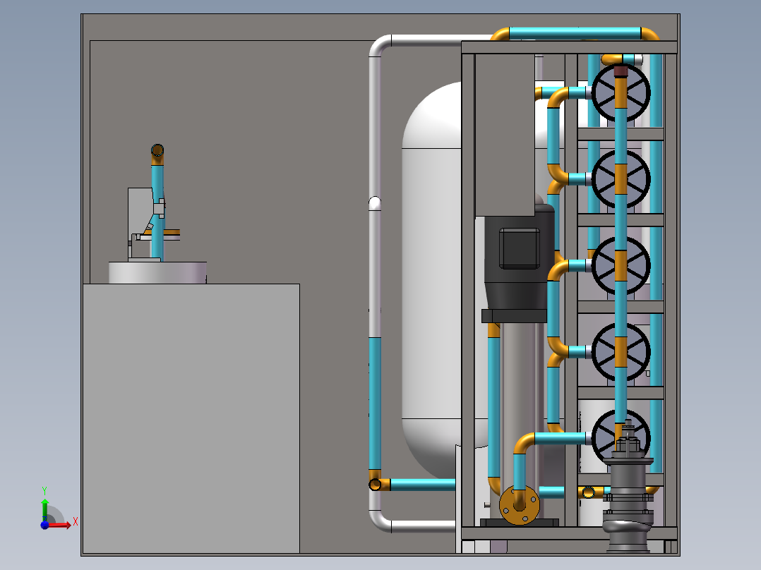 车载移动净水机前视图