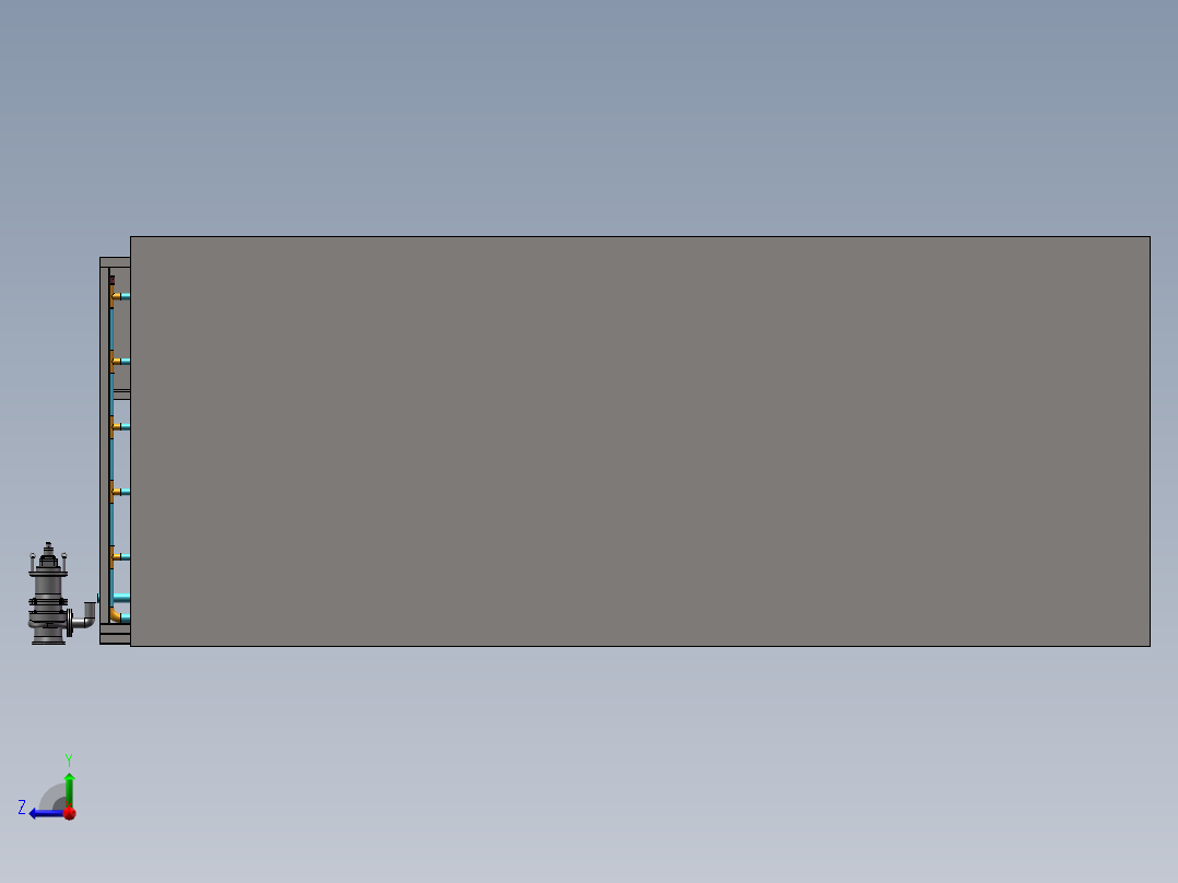 车载移动净水机右视图