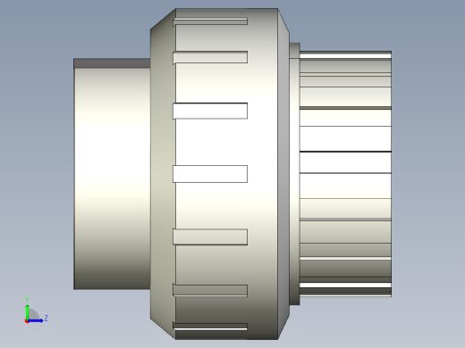 8BIFXC 适配器会在PVC-U 不锈钢溶剂焊接插座D和BSP螺纹a316l不锈钢母端R与EPDM或FPM材质的O形环钢左视缩略图