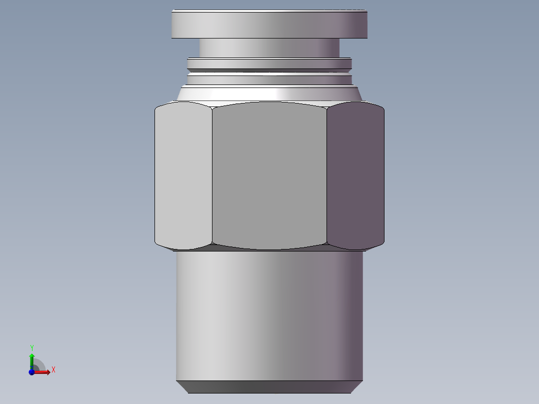 螺纹直通APC8-02（2分8厘）前视图