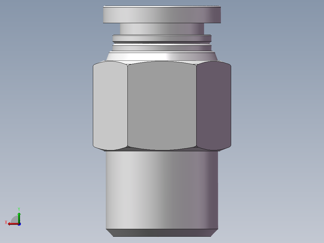 螺纹直通APC8-02（2分8厘）后视图