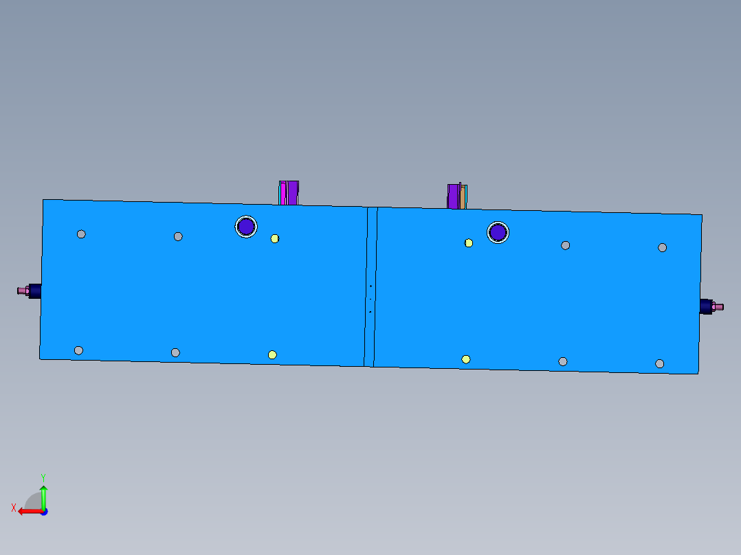 汽车拉杆加工用的压配工装后视图