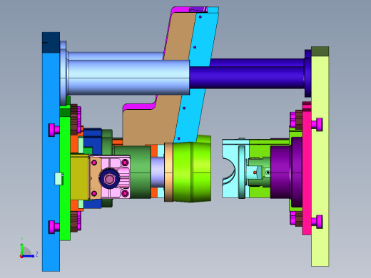 汽车拉杆加工用的压配工装左视缩略图