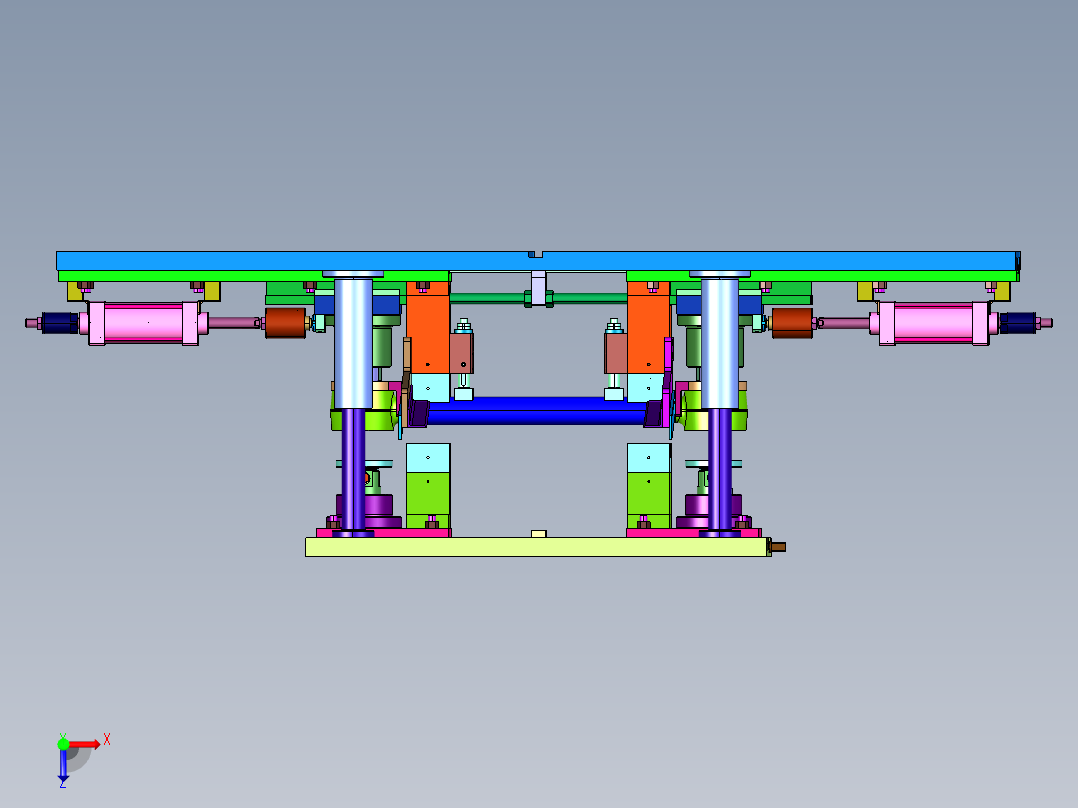 汽车拉杆加工用的压配工装俯视图