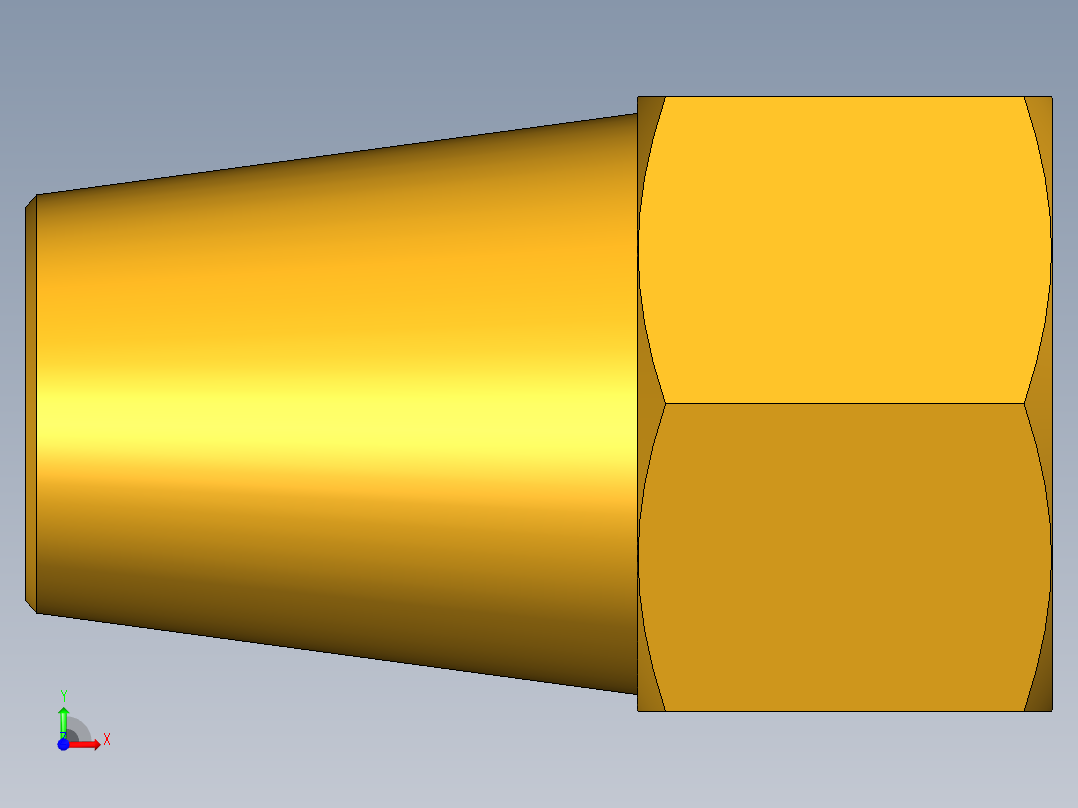 扩口式工业通用硬管接头Long Nut 41FL-4前视图