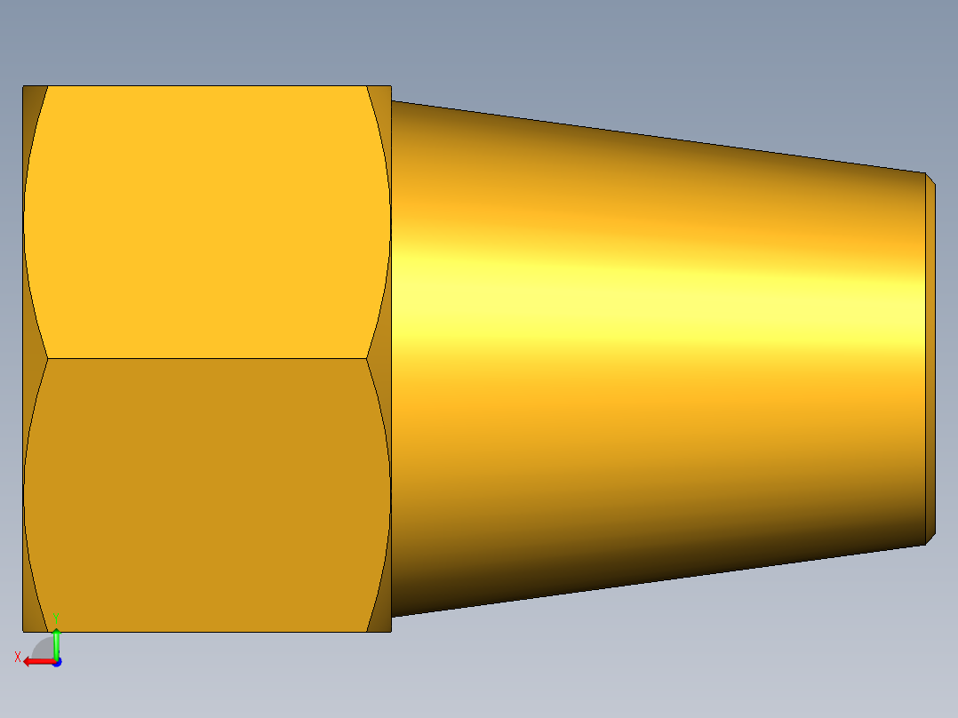 扩口式工业通用硬管接头Long Nut 41FL-4后视图