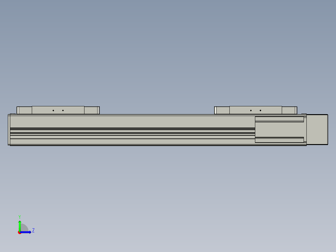 直线模组LHC14-S400-R设计图纸左视图