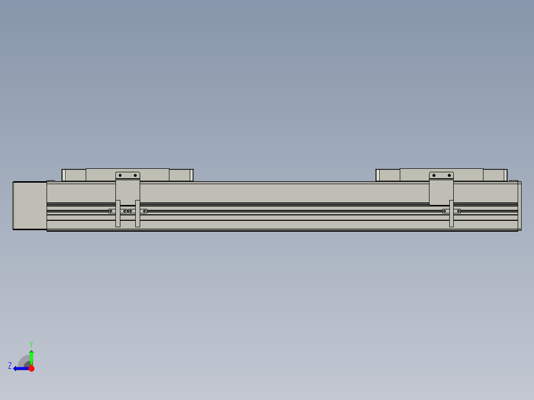 直线模组LHC14-S400-R设计图纸右视图