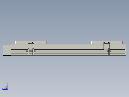 直线模组LHC14-S400-R设计图纸右视缩略图