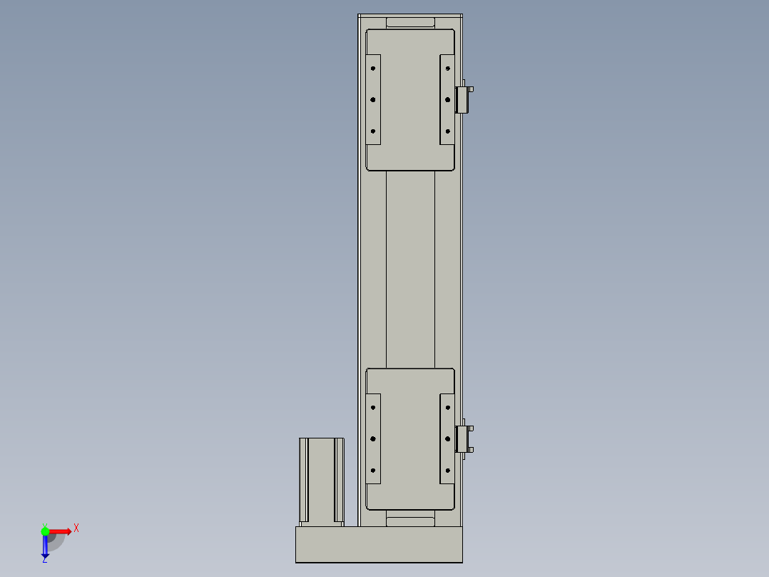 直线模组LHC14-S400-R设计图纸俯视图