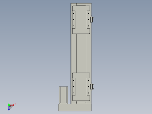 直线模组LHC14-S400-R设计图纸俯视缩略图