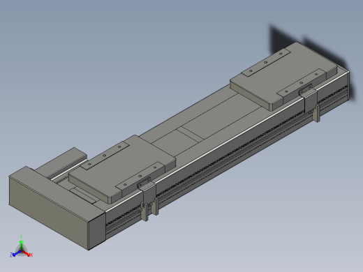 直线模组LHC14-S400-R设计图纸正等轴测缩略图