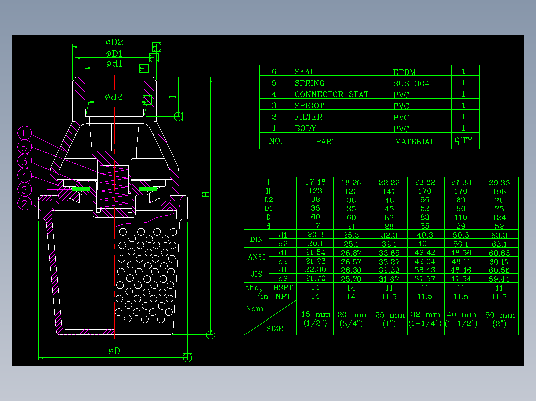 VP 490 弹簧单向阀