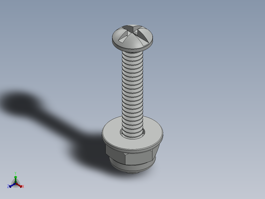 紧固件-No.6-32 Screw-02正等轴测图