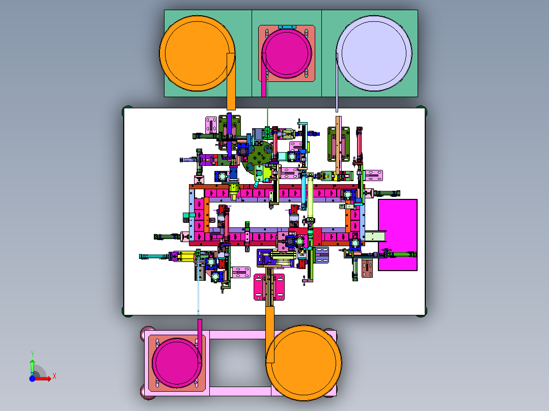 散件供料全自动光纤头自动组装机前视图