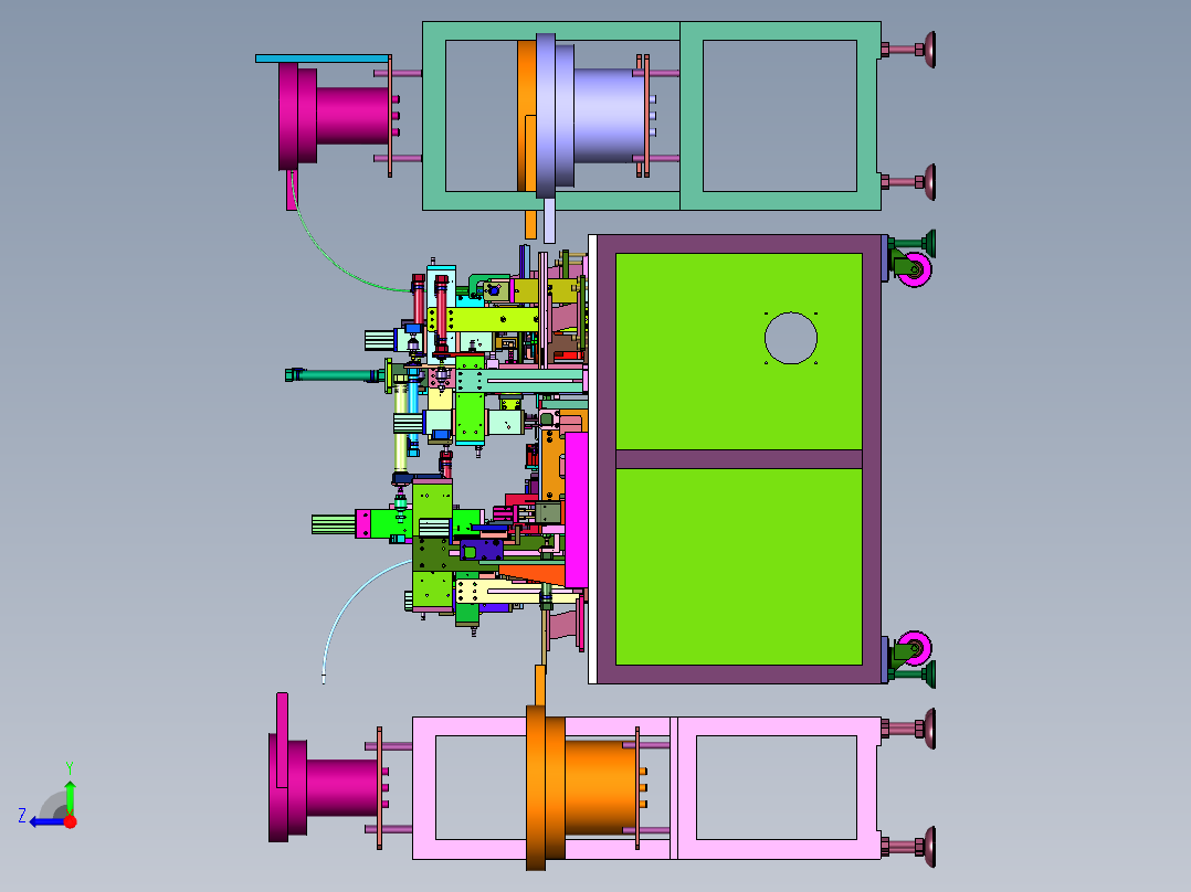 散件供料全自动光纤头自动组装机右视图