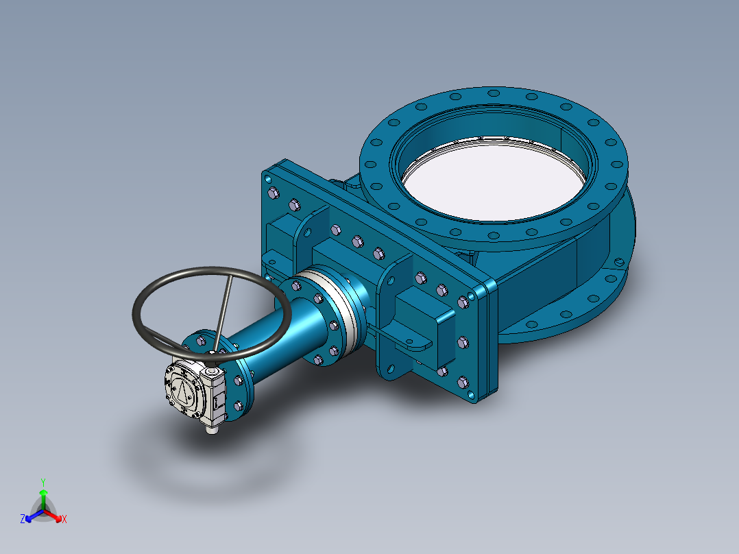 柱阀正等轴测图