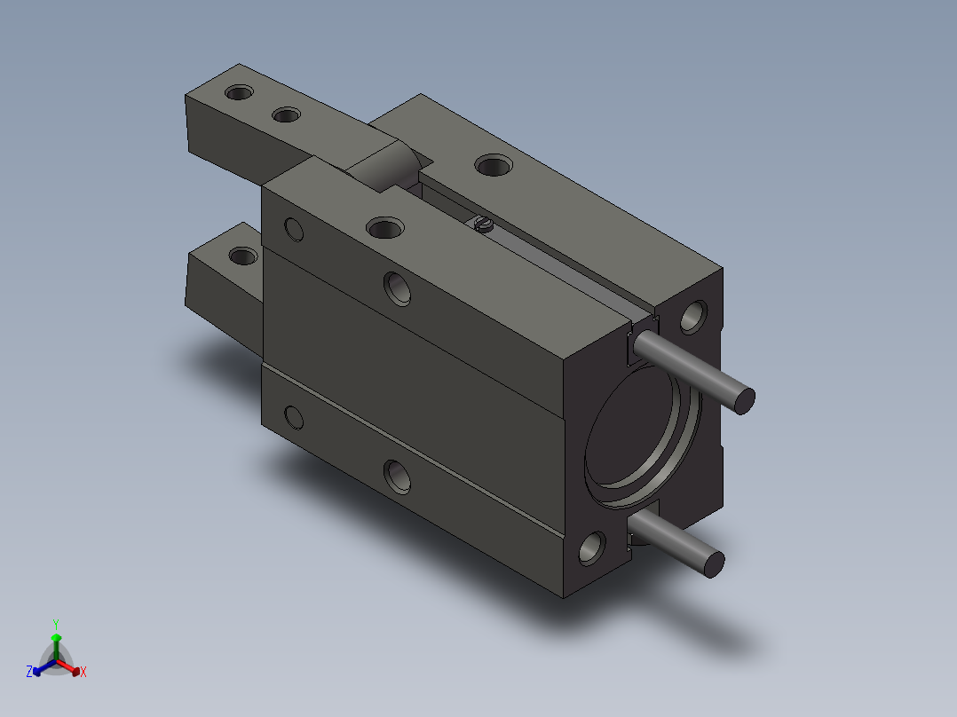 1.亚德客气动手指正等轴测图