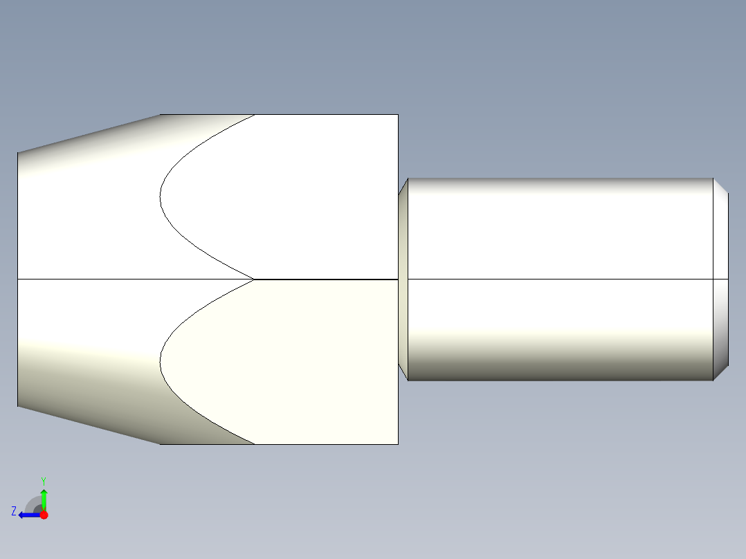 定位配件2264-3D多系列多零件图纸模型右视图