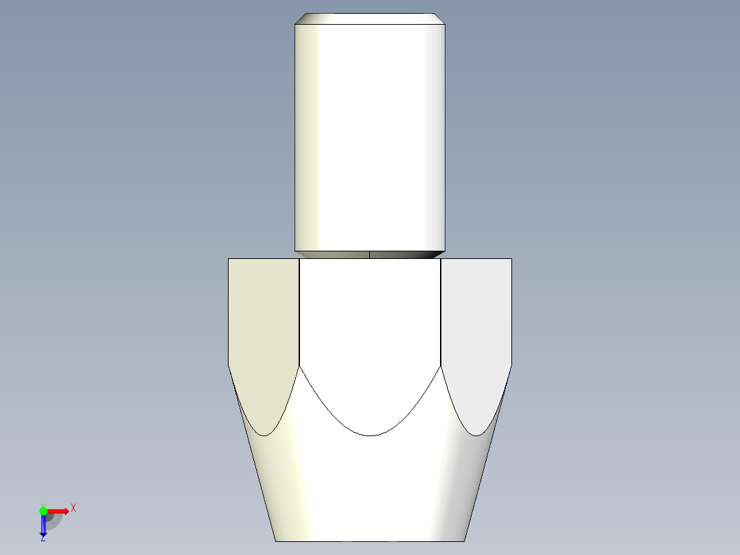 定位配件2264-3D多系列多零件图纸模型俯视图