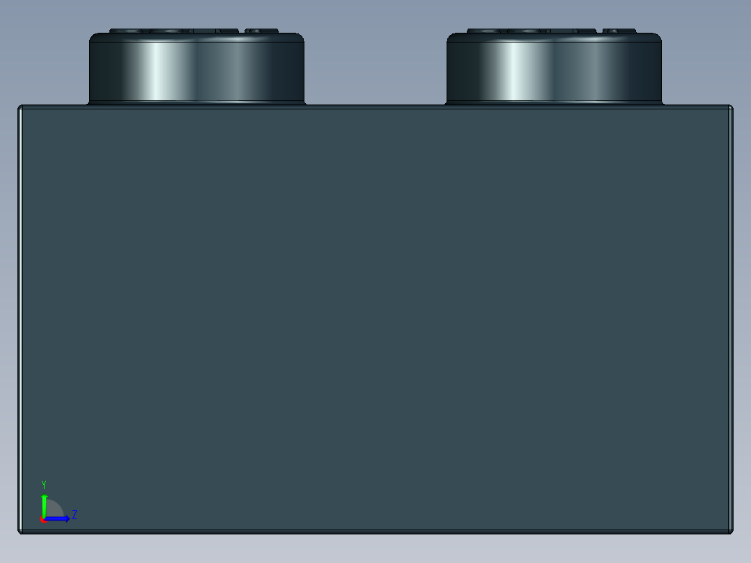 乐高套装 4421基本积木-300126 Black Brick 2 x 4.STEP左视图