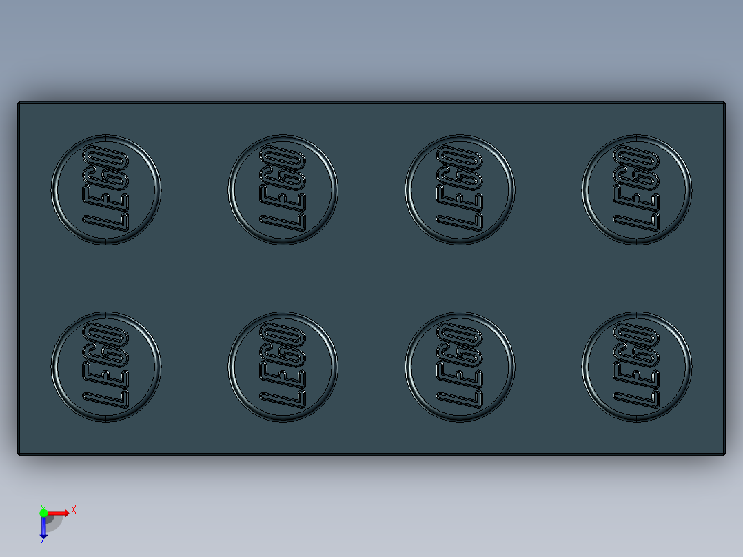 乐高套装 4421基本积木-300126 Black Brick 2 x 4.STEP俯视图