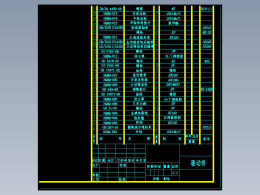 D0737-CA1040轻型货车驱动桥设计+CAD+说明书==88199=250